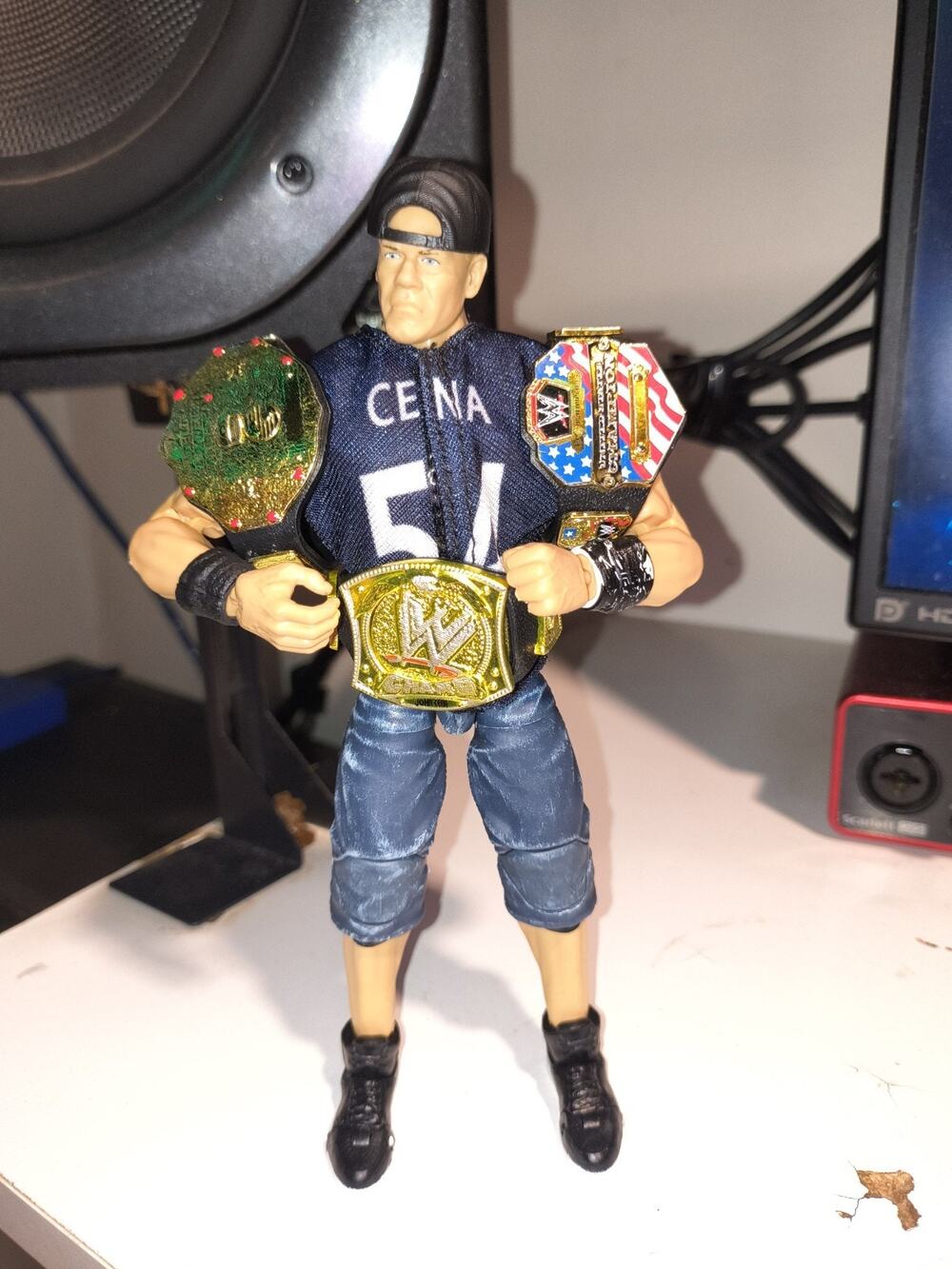 WWE Ultimate Edition John Cena With Accessories & 3 Championship Belts